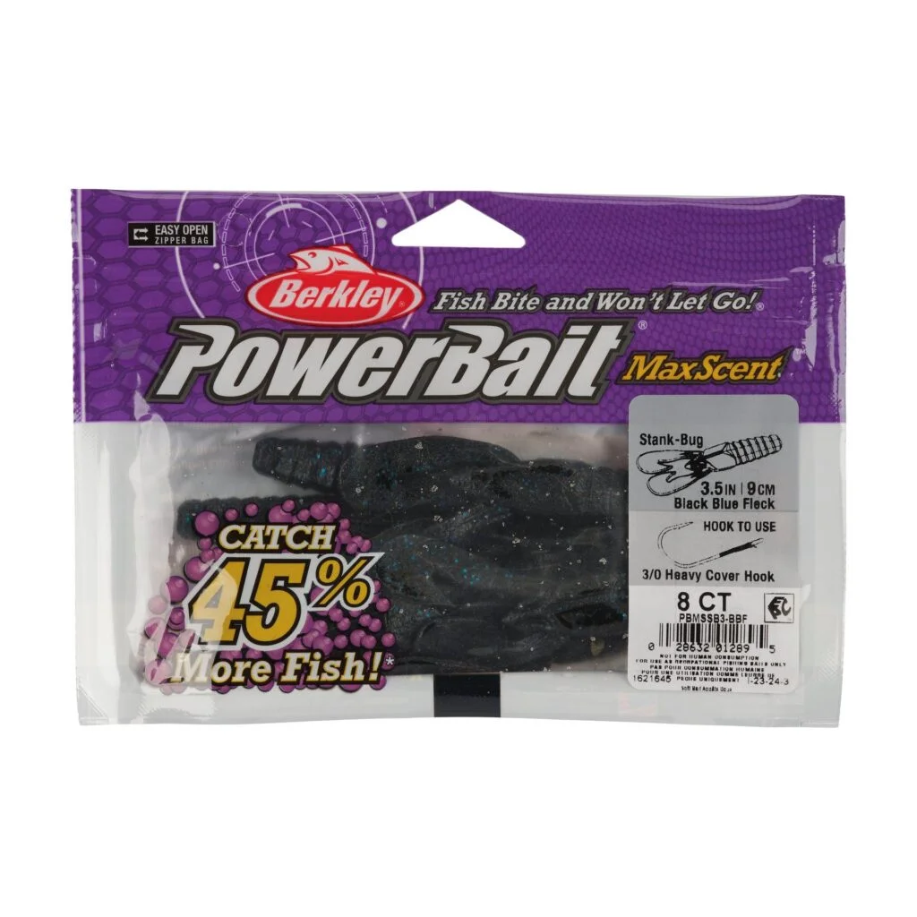 Berkley PowerBait MaxScent Stank-Bug 3.5" - Black Blue Fleck