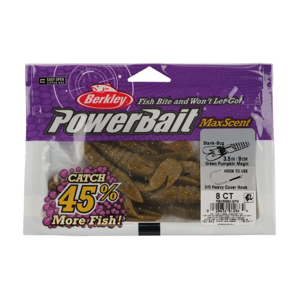 Berkley PowerBait MaxScent Stank-Bug 3.5" - Green Pumpkin Magic
