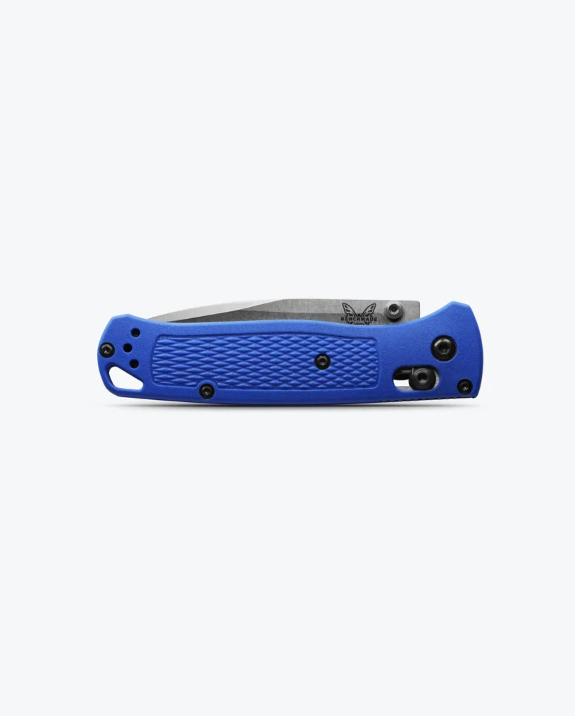 Benchmade Bugout Folding Knife - Blue Grivory, Drop Point