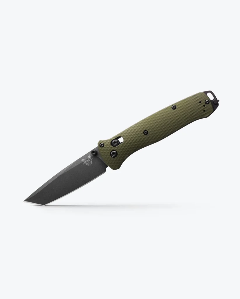 Benchmade Bailout Folding Knife - Woodland Green Aluminum, Tanto