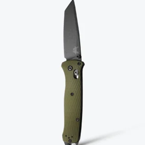 Benchmade Bailout Folding Knife - Woodland Green Aluminum, Tanto