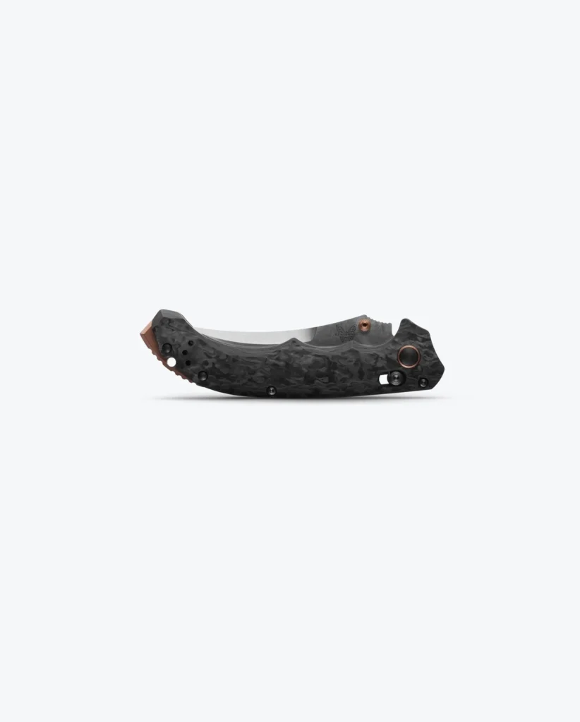 Benchmade Mini Bedlam Folding Knife - Marbled Carbon Fiber, Scimitar