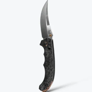 Benchmade Mini Bedlam Folding Knife - Marbled Carbon Fiber, Scimitar
