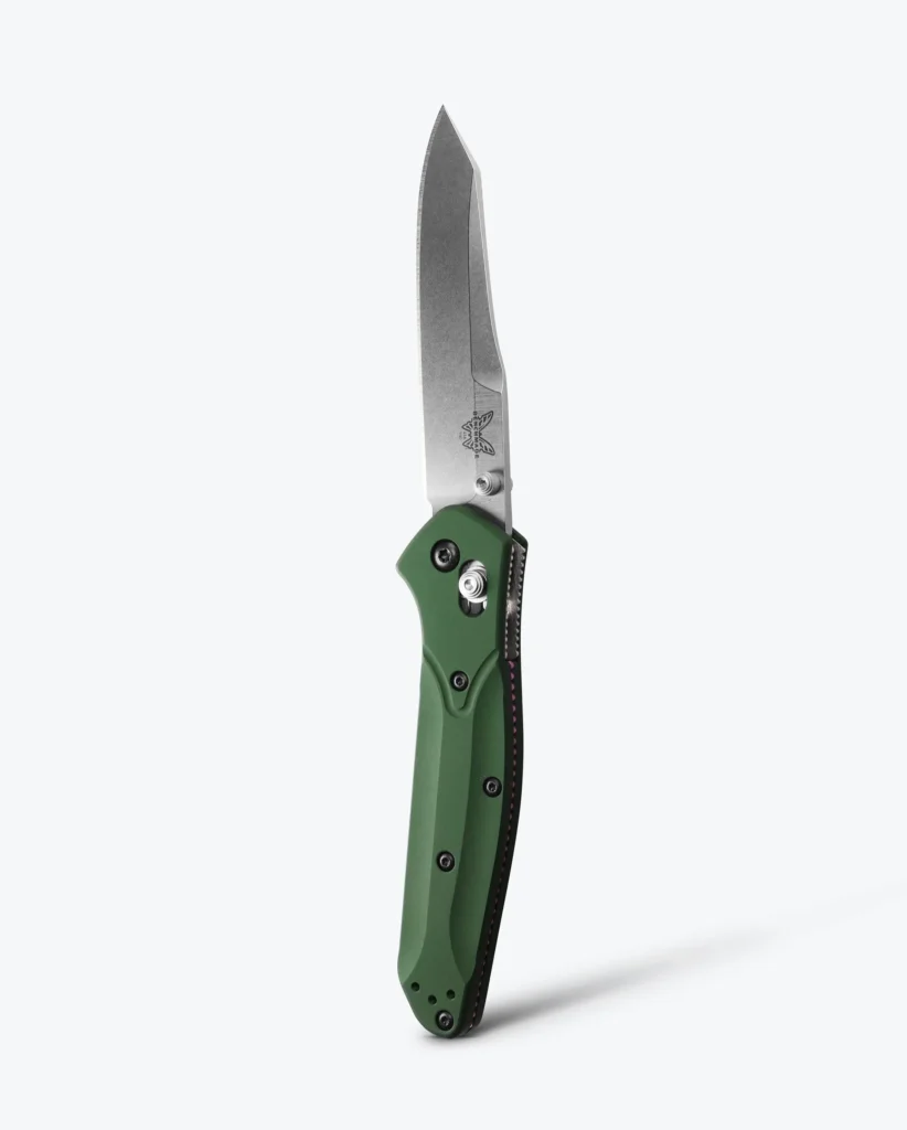 Benchmade Osborne Folding Knife - Green Aluminum, Reverse Tanto