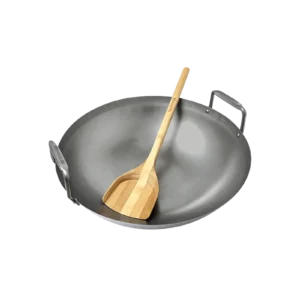 Carbon Steel Grill Wok with Bamboo Spatula