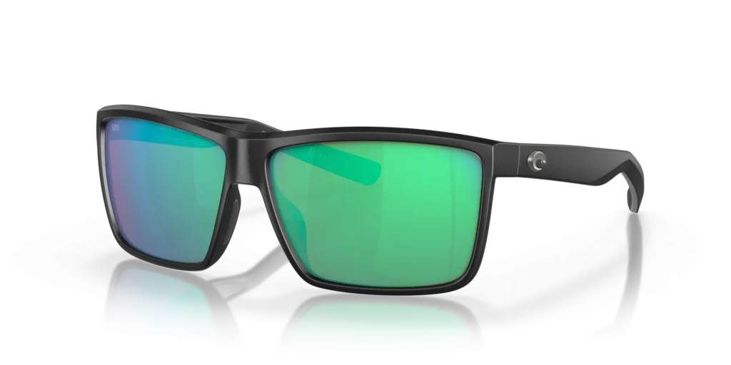 Costa Rinconcito 580G Polarized Sunglasses - Matte Black / Green Mirror