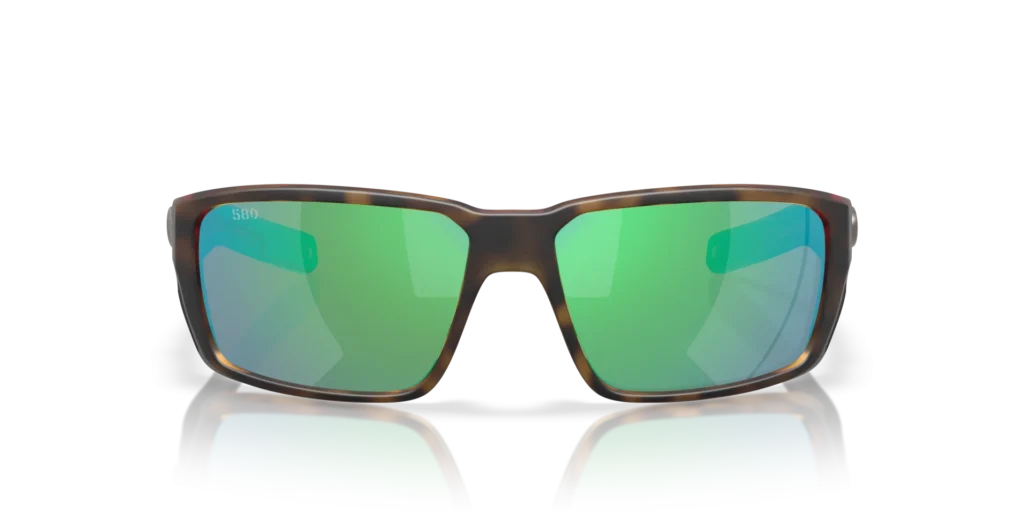 Costa Fantail PRO 580G Polarized Sunglasses - Matte Tortoise / Green Mirror