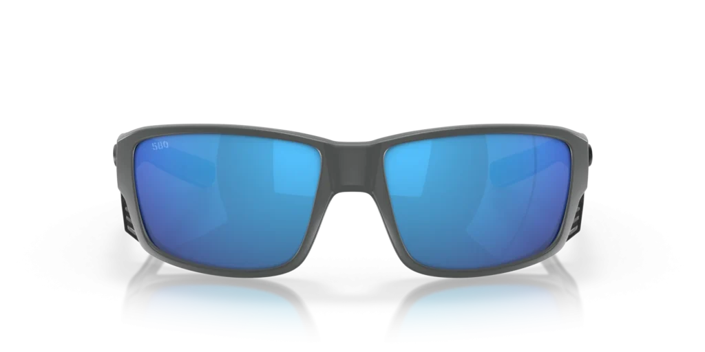 Costa Tuna Alley PRO 580G Polarized Sunglasses - Matte Gray / Blue Mirror