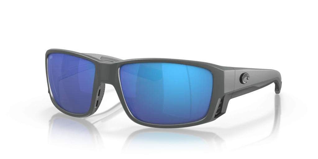 Costa Tuna Alley PRO 580G Polarized Sunglasses - Matte Gray / Blue Mirror