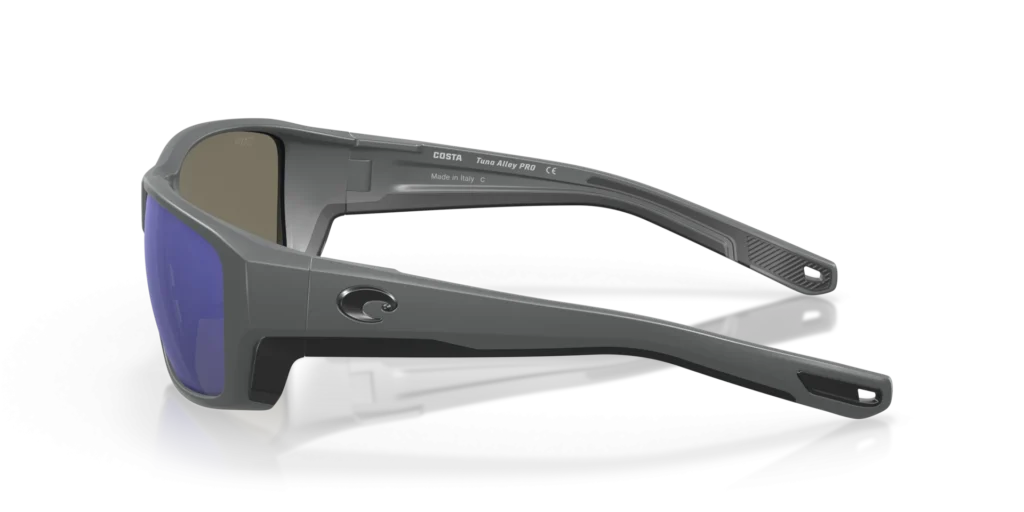 Costa Tuna Alley PRO 580G Polarized Sunglasses - Matte Gray / Blue Mirror