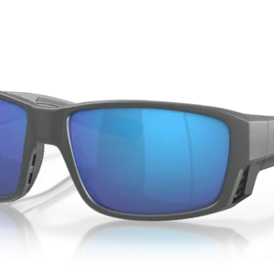Costa Tuna Alley PRO 580G Polarized Sunglasses - Matte Gray / Blue Mirror