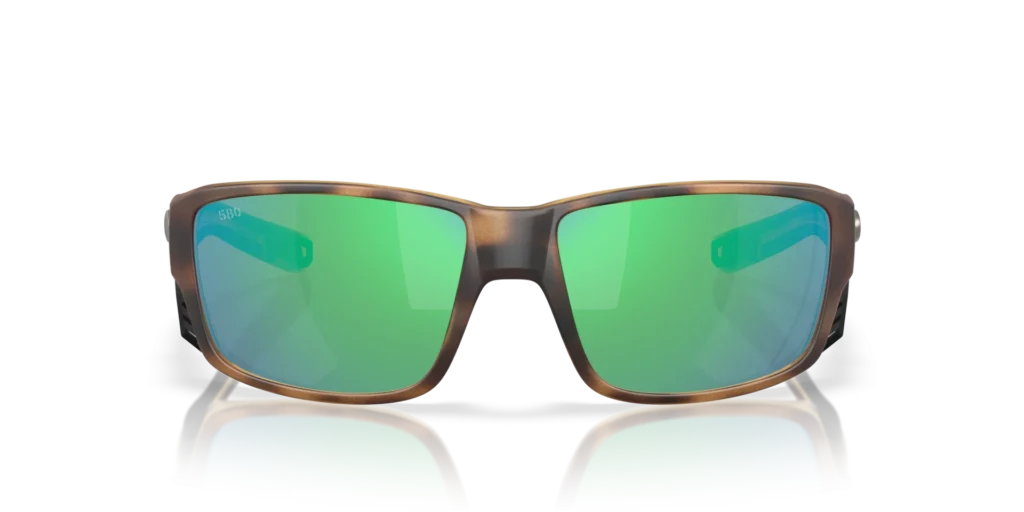 Costa Tuna Alley PRO 580G Polarized Sunglasses - Matte Tortoise / Green Mirror