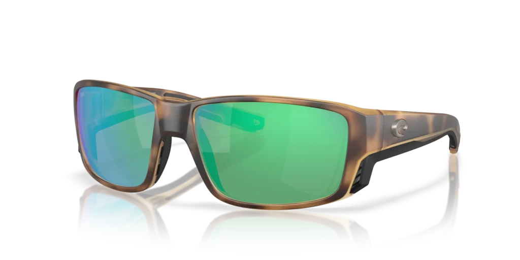 Costa Tuna Alley PRO 580G Polarized Sunglasses - Matte Tortoise / Green Mirror