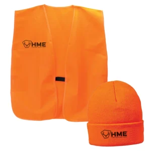 HME Blaze Orange Safety Vest & Beanie Set