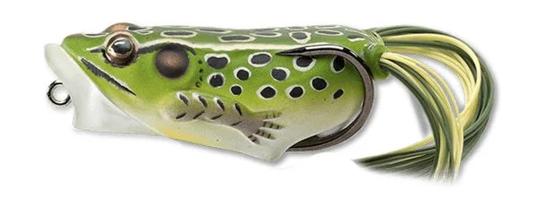 LiveTarget Hollow Body Frog Popper 2" 3/8 oz - Green/Yellow