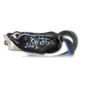 LiveTarget Hollow Body Frog Popper 2" 3/8 oz - Black/Black