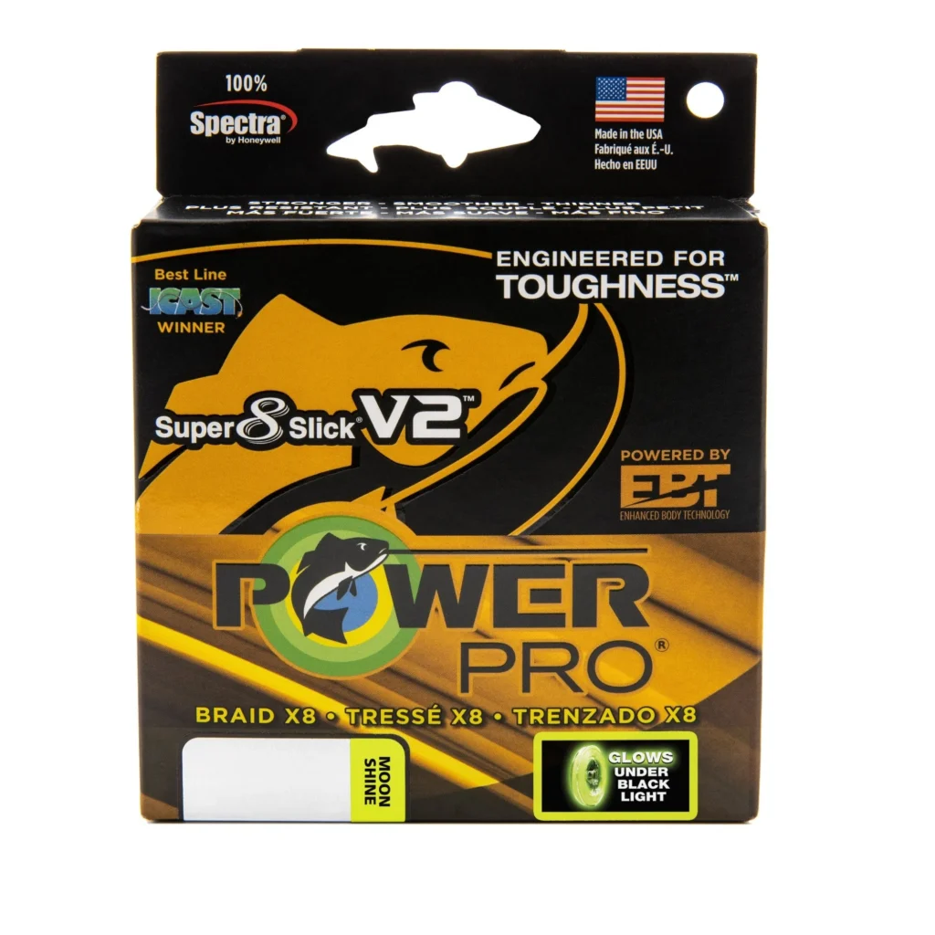 PowerPro Super 8 Slick V2 Braided Line 10 lb 150 yd - Moon Shine