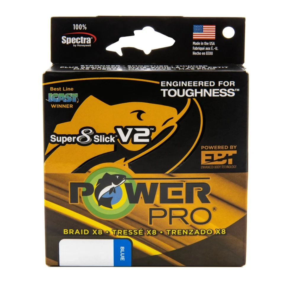 PowerPro Super 8 Slick V2 Braided Line 15 lb 150 yd - Marine Blue