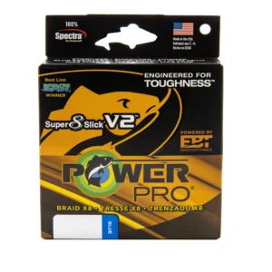 PowerPro Super 8 Slick V2 Braided Line 15 lb 150 yd - Marine Blue