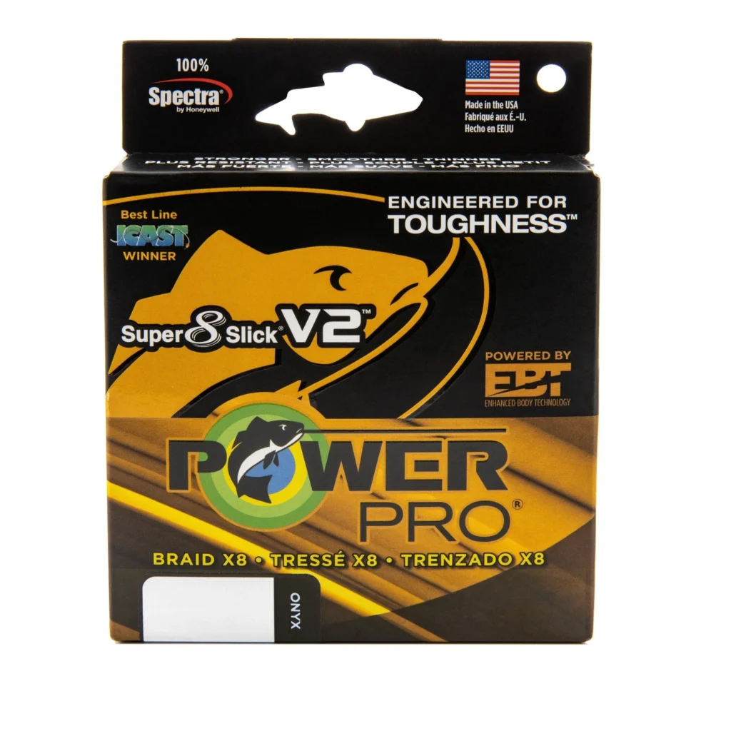 PowerPro Super 8 Slick V2 Braided Line 65 lb 300 yd - Onyx