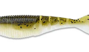 Yamamoto Zako Swimbait 4" - Green Pumpkin/Cream White Laminate