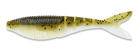 Yamamoto Zako Swimbait 4" - Green Pumpkin/Cream White Laminate