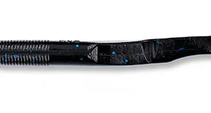 Yamamoto Swimming Senko 5" - Black with Large Blue Flake