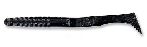Yamamoto Swimming Senko 5" - Black with Large Blue Flake