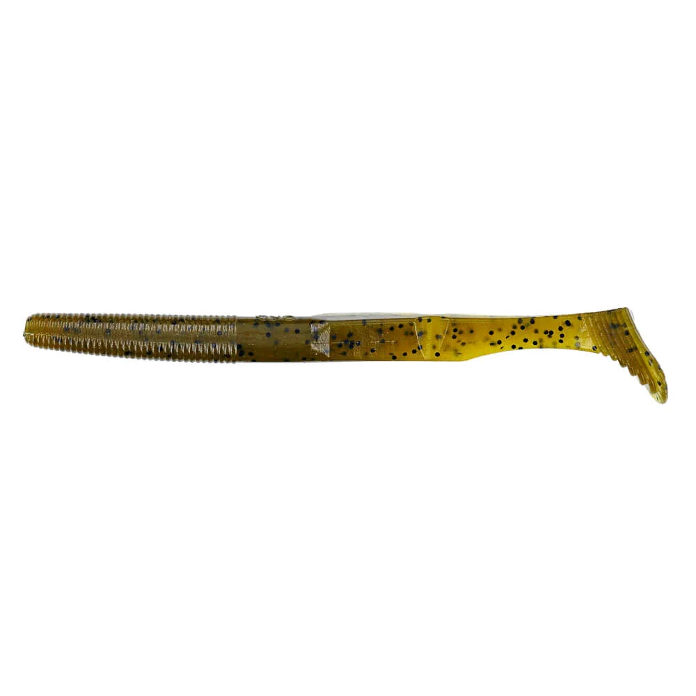 Yamamoto Swimming Senko 5" - Green Pumpkin with Black Flake