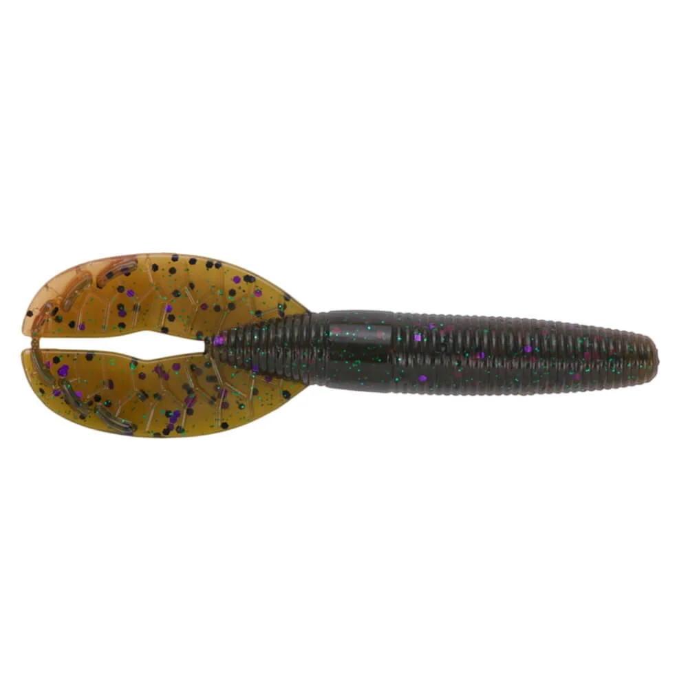 Yamamoto Shinobi Grub 3.5" - Green Pumpkin Amber Laminate