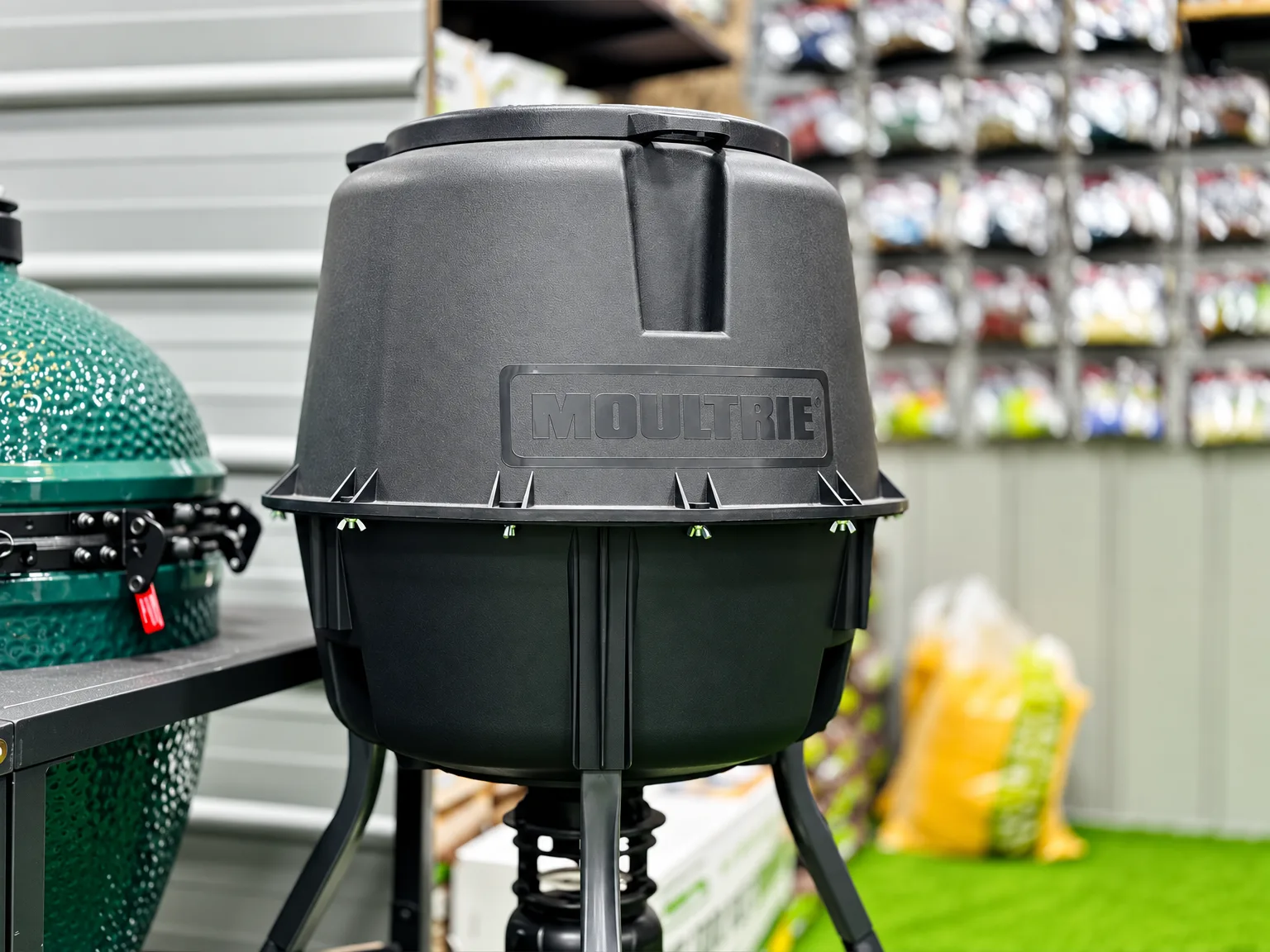 Moultrie deer feeder on display at H&H Truck & Outdoor