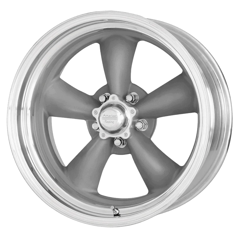 American Racing Vintage VN2154761 - Classic Torq Thrust II, Mag Gray W/ Machined Lip, Vn215 Classic Torq Thrust Ii
