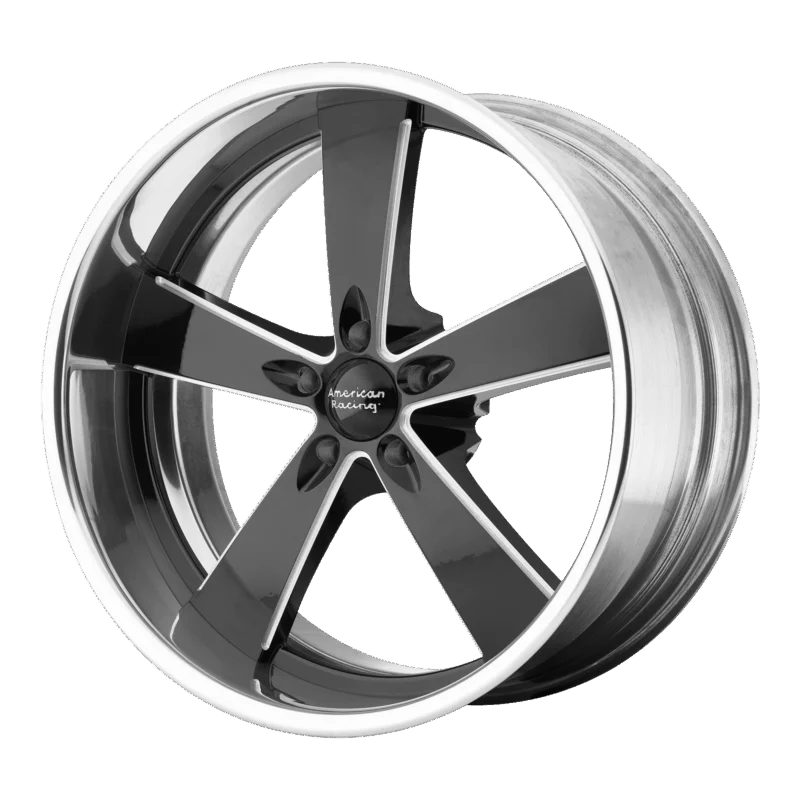 American Racing Vintage VN4722859156 - Burnout, Black Milled W/ Polish Barrel, Vn472 Burnout