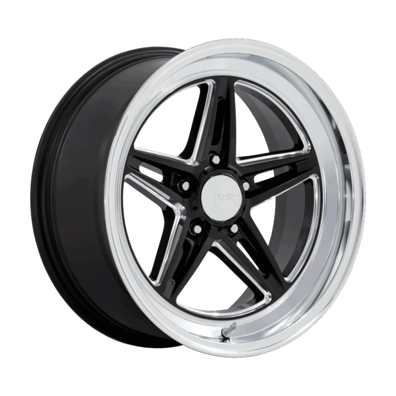 American Racing Vintage VN514BE18803400 - Groove, Gloss Black W/ Diamond Cut Lip, Vn514 Groove