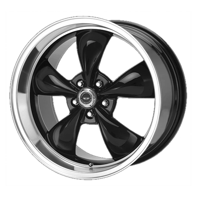 American Racing AR105M77591B - Torq Thrust M, Gloss Black W/ Machined Lip, Ar105 Torq Thrust M