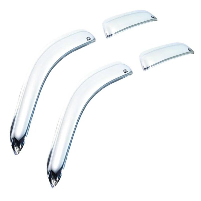 Auto Ventshade AVS 684095 - AVS Chrome Ventvisor, Crew Cab, Outside Mount
