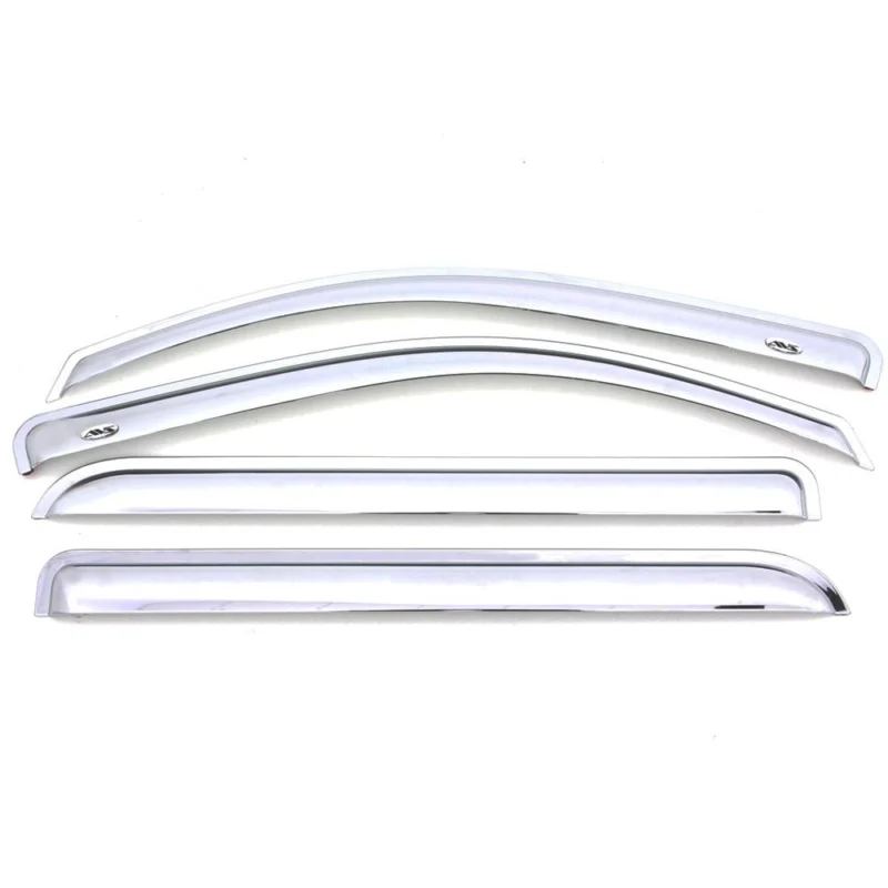 Auto Ventshade AVS 684355 - AVS Chrome Ventvisor, Crew Cab, Outside Mount