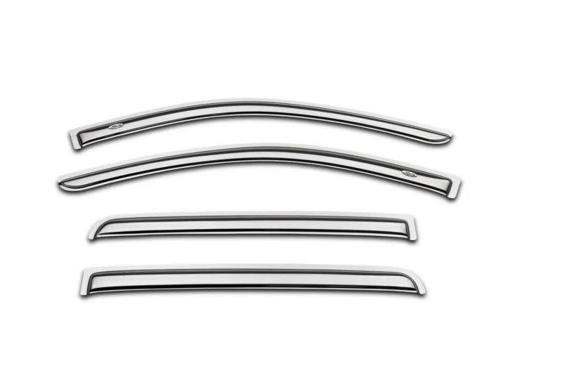 Auto Ventshade AVS 684387 - AVS Chrome Ventvisor, Crew Cab, Outside Mount