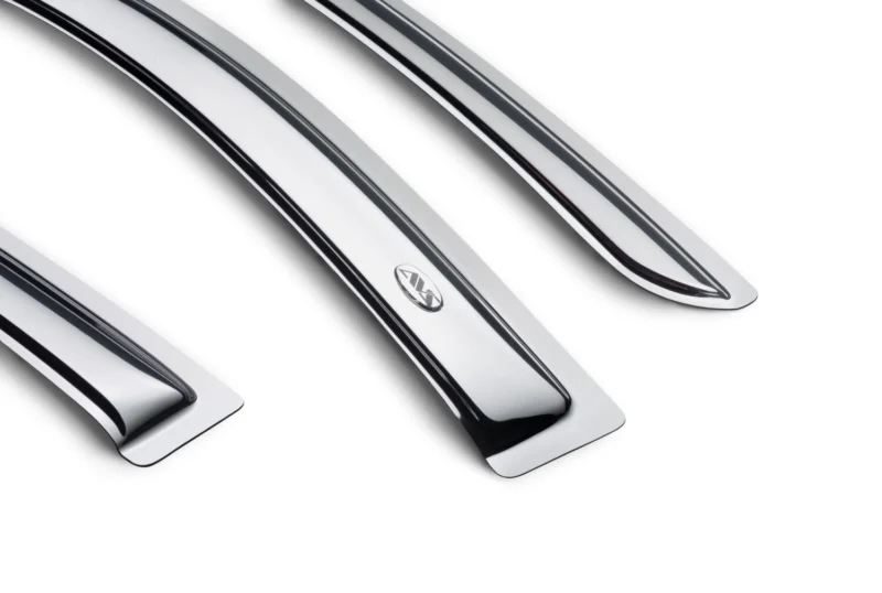 Auto Ventshade AVS 684387 - AVS Chrome Ventvisor, Crew Cab, Outside Mount