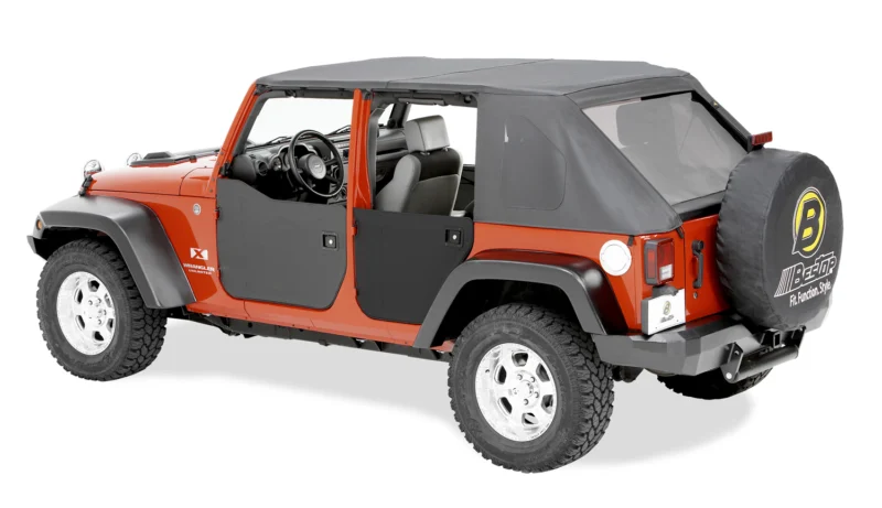 Bestop 53041-35 - Lower Fabric Doors, Black Diamond, Rear Doors