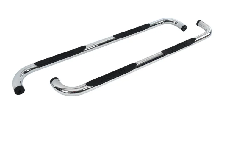 Big Country 371663 - 3" Round Classic Side Bars, Silver, Chrome