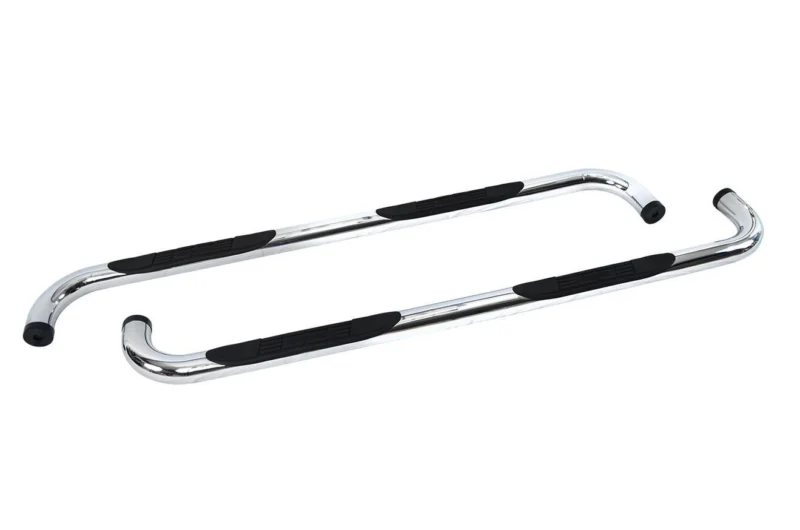 Big Country 379294 - 3" Round Classic Side Bars, Black, Polished Stainless Steel