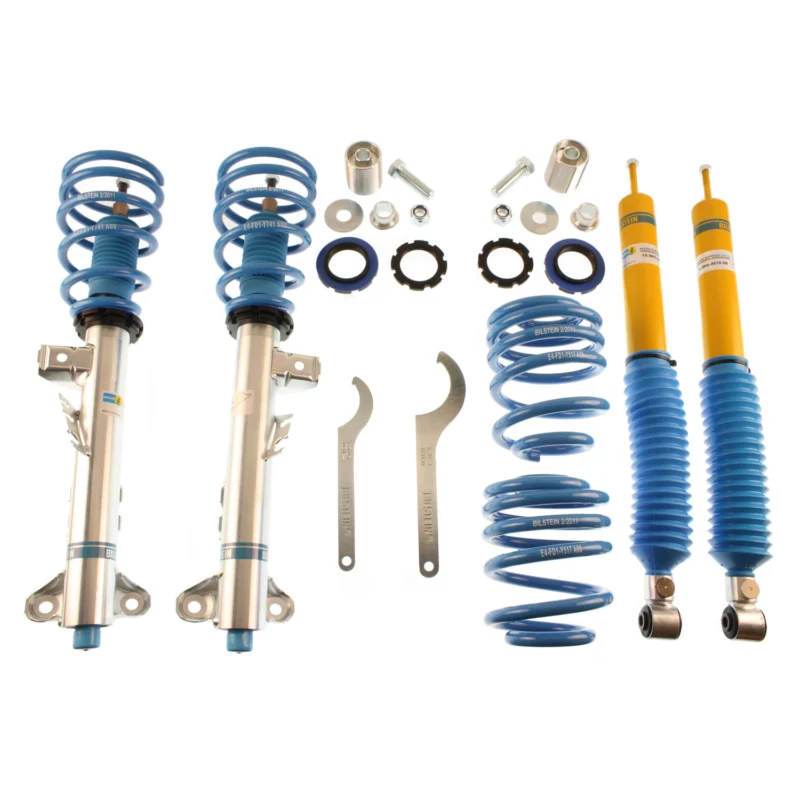 Bilstein 48-115674 - B8 5112 Leveling Kit, Dampers: Zinc Plated Front Yellow Rear/Springs: Blue
