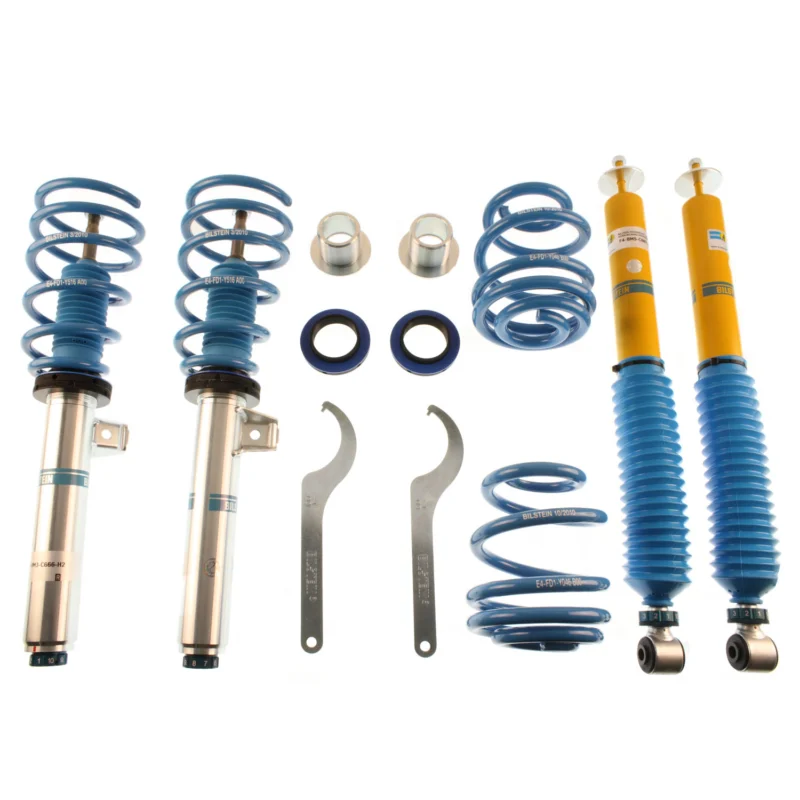 Bilstein 48-126687 - B8 5112 Leveling Kit, Dampers: Zinc Plated Front Yellow Rear/Springs: Blue