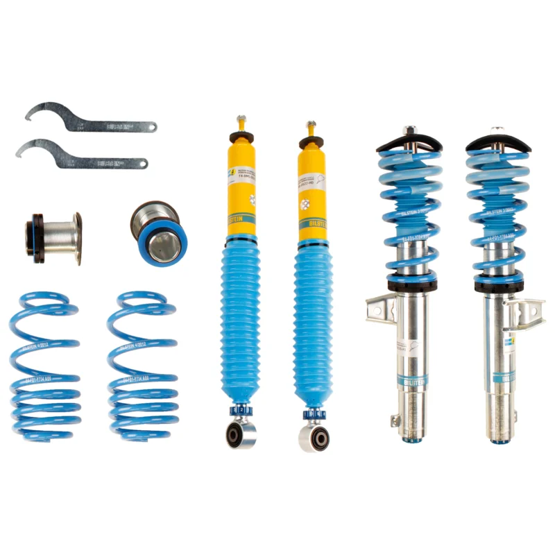 Bilstein 48-135238 - B8 5112 Leveling Kit, Dampers: Zinc Plated Front Yellow Rear/Springs: Blue