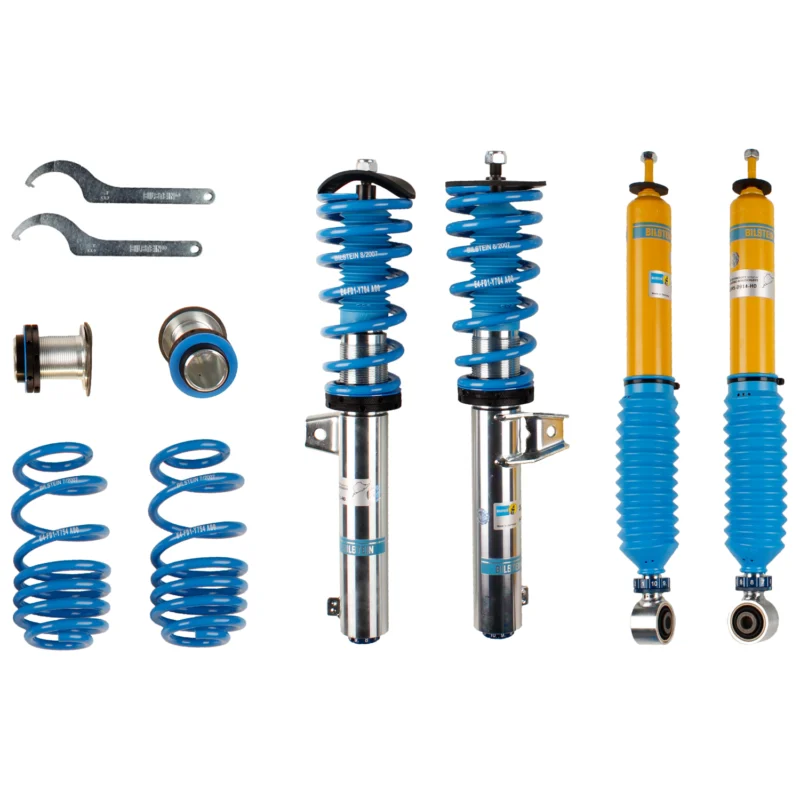 Bilstein 48-139137 - B8 5112 Leveling Kit, Dampers: Zinc Plated Front Yellow Rear/Springs: Blue