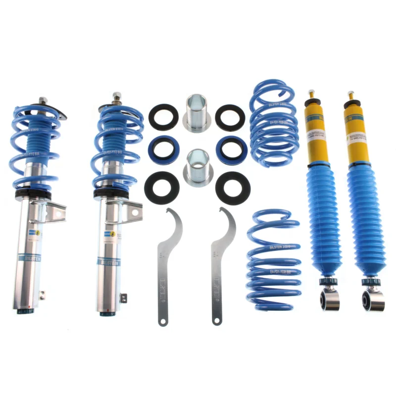 Bilstein 48-158176 - B8 5112 Leveling Kit, Dampers: Zinc Plated Front Yellow Rear/Springs: Blue