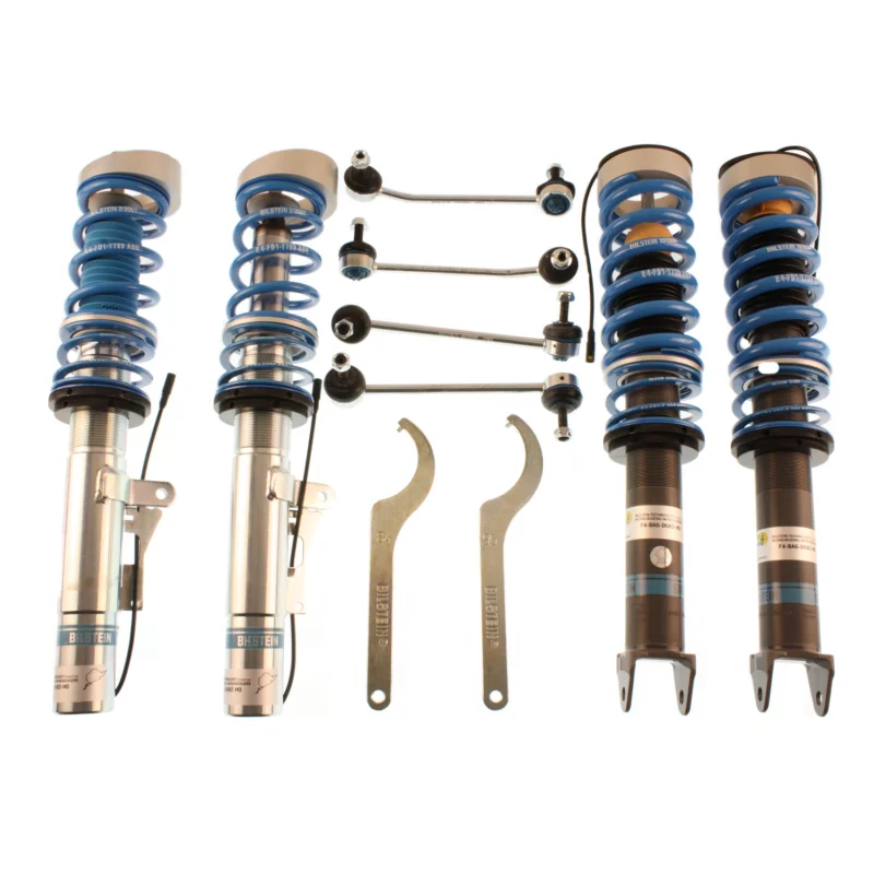 Bilstein 49-135817 - B16 Ride Control, Dampers: Zinc Plated Front Clear Anodized Rear/Springs: Blue