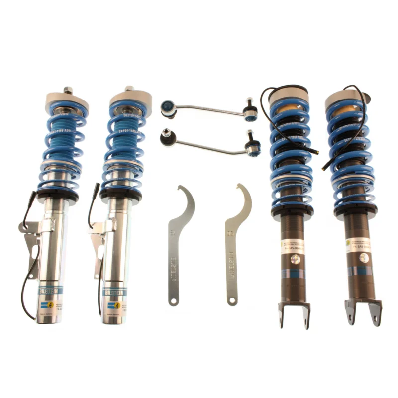 Bilstein 49-135985 - B16 Ride Control, Dampers: Zinc Front Clear Anodized Rear/Springs: Blue
