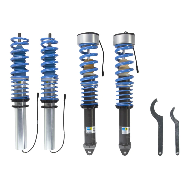Bilstein 49-145489 - B16 Ride Control, Dampers: Zinc Plated Front Clear Anodized Rear/Springs: Blue